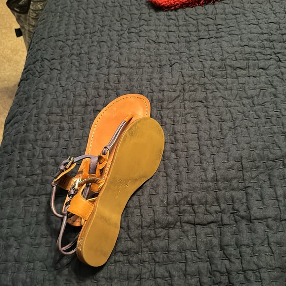 Coach blue and tan leather sandals lightly used - Picture 3 of 4
